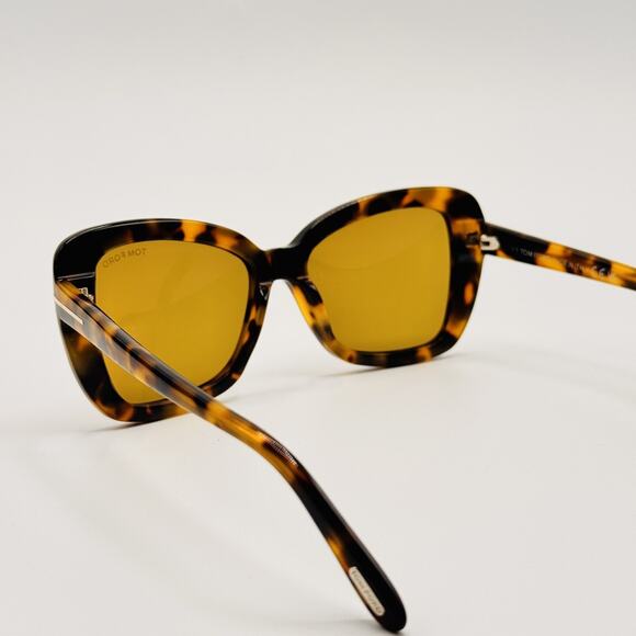 Tom Ford Sunglasses MAEVE TF1008 55J Blonde Havana Butterfly Brown Lens 55mm main image 5